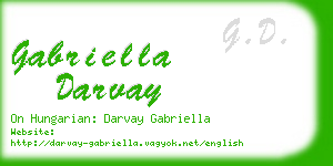 gabriella darvay business card